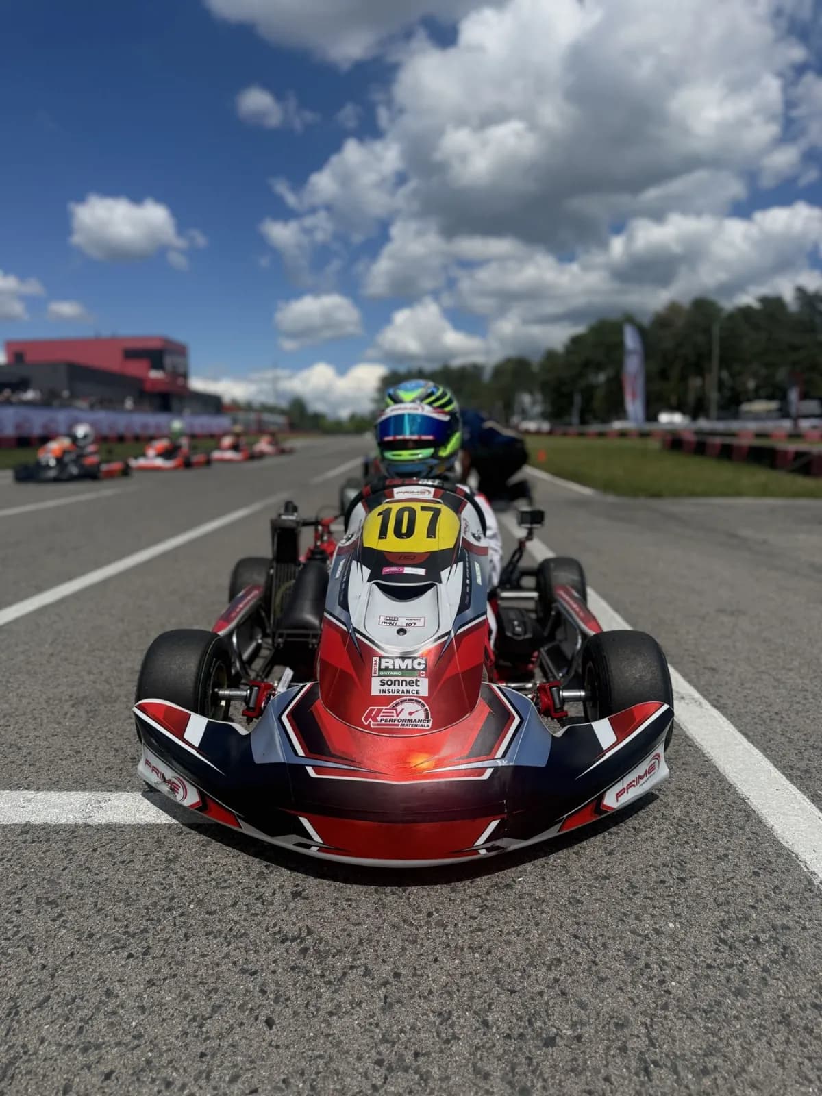 Damian Stirling in his kart